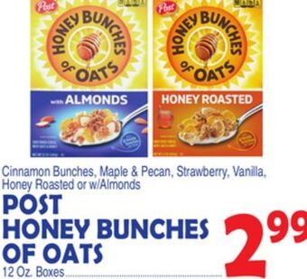 Bravo Supermarkets Post honey bunches of oats offer
