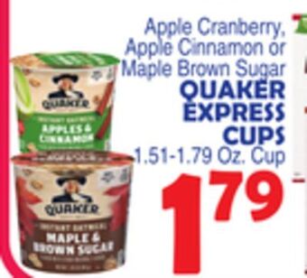 Bravo Supermarkets Quaker express cups offer
