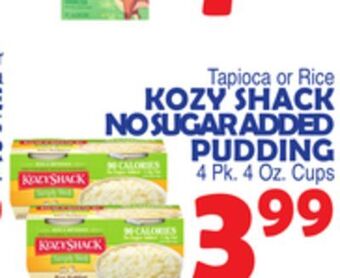 Bravo Supermarkets Kozy shack no sugar added pudding offer