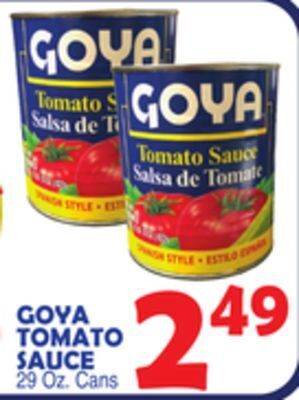 Bravo Supermarkets Goya tomato sauce offer