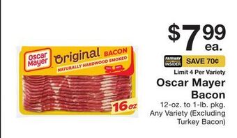 Fairway Store Market Oscar mayer bacon offer