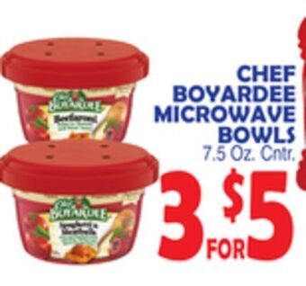 Bravo Supermarkets Chef boyardee microwave bowls offer
