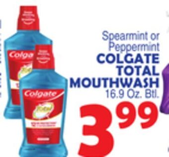 Bravo Supermarkets Colgate total mouthwash offer