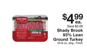 Fairway Store Market Shady brook 93% lean ground turkey offer