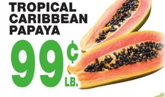 Bravo Supermarkets Tropical caribbean papaya offer