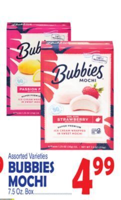 Bravo Supermarkets Bubbies mochi offer