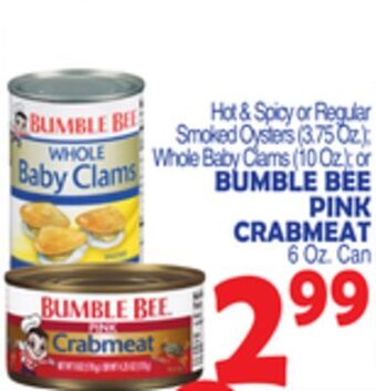 Bravo Supermarkets Bumble bee pink crabmeat offer
