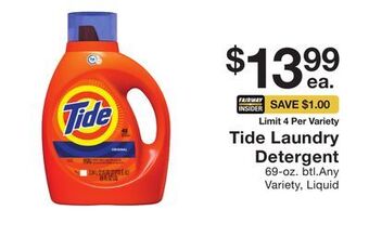 Fairway Store Market Tide laundry detergent offer