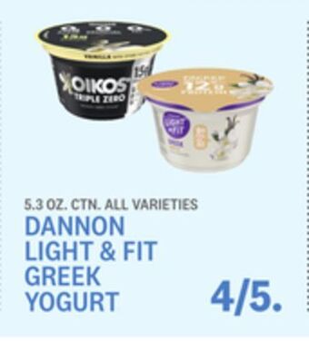Kings Food Markets Dannon light & fit greek yogurt offer