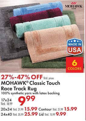 Boscov's Mohawk classic touch race track rug offer
