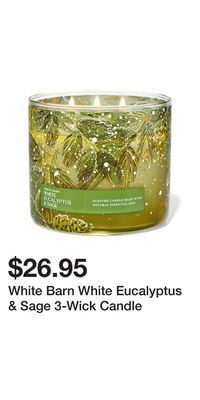 Bath & Body Works White barn white eucalyptus & sage 3-wick candle offer