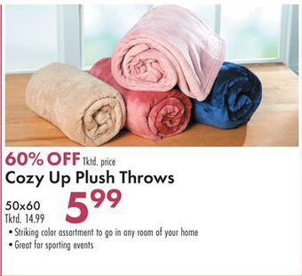 Boscov's Cozy up plush throws offer