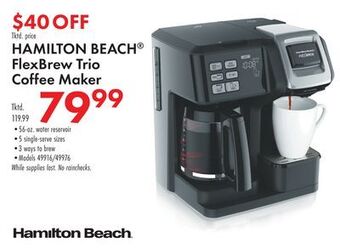 Boscov's Hamilton beach flexbrew trio coffee maker offer