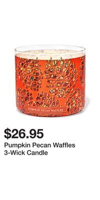 Bath & Body Works Pumpkin pecan waffles 3-wick candle offer