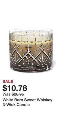 Bath & Body Works White barn sweet whiskey 3-wick candle offer