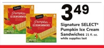 ACME Signature select pumpkin ice cream sandwiches offer