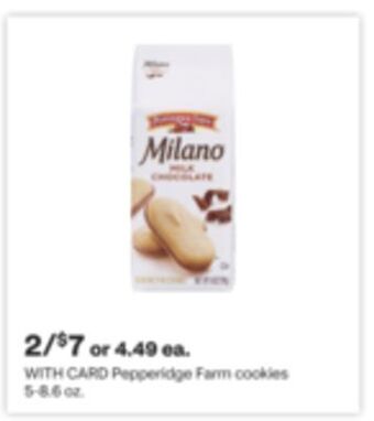CVS Pepperidge farm cookies 5-8.6 oz offer