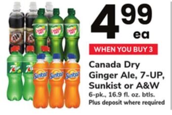 ACME Canada dry ginger ale, 7-up, sunkist or a & w offer