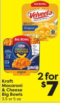 Weis Markets Kraft macaroni & cheese big bowls offer
