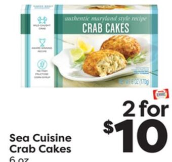 Weis Markets Sea cuisine crab cakes offer