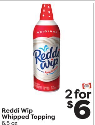 Weis Markets Reddi wip whipped topping offer
