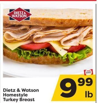 Weis Markets Dietz & watson homestyle turkey breast offer