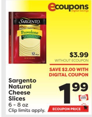 Weis Markets Sargento natural cheese slices offer