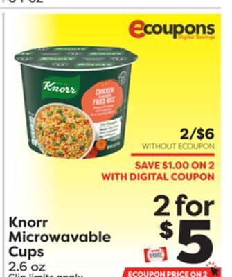 Weis Markets Knorr microwavable cups offer