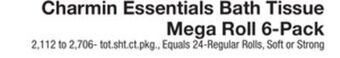 The Fresh Grocer Bath tissue mega roll 6-pack offer