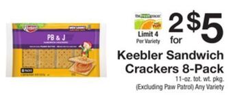 The Fresh Grocer Sandwich crackers 8-pack offer