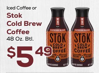 DeCicco & Sons Stok cold brew coffee offer