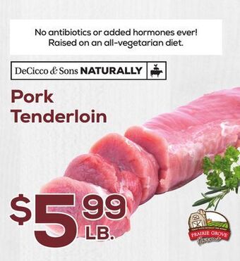 DeCicco & Sons Pork tenderloin offer