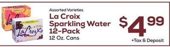 DeCicco & Sons La croix sparkling water 12-pack offer