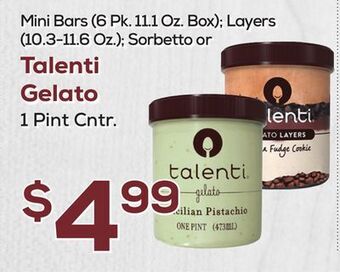 DeCicco & Sons Talenti gelato 1 pint cntr offer