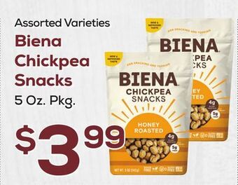 DeCicco & Sons Biena chickpea snacks offer