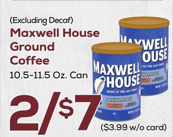 DeCicco & Sons Maxwell house ground coffee offer