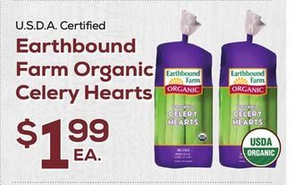 DeCicco & Sons Earthbound farm organic celery hearts offer