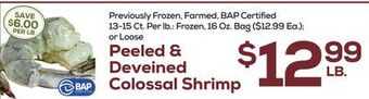 DeCicco & Sons Peeled & deveined colossal shrimp offer