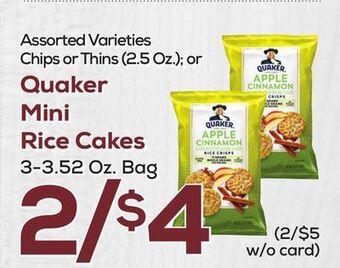 DeCicco & Sons Quaker mini rice cakes offer