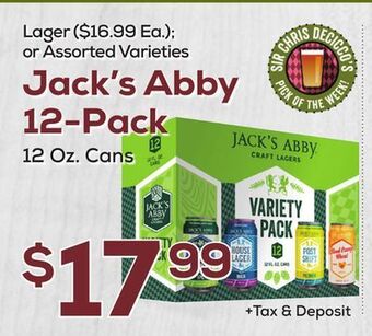 DeCicco & Sons Jack's abby 12-pack offer