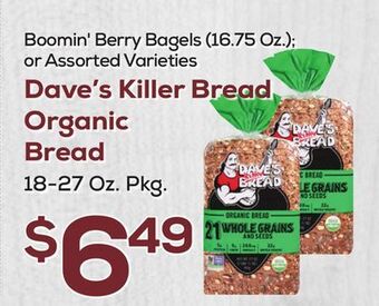 DeCicco & Sons Dave's killer bread organic bread 18-27 oz. pkg offer