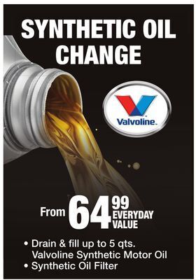 Blain's Farm & Fleet Synthetic oil change offer