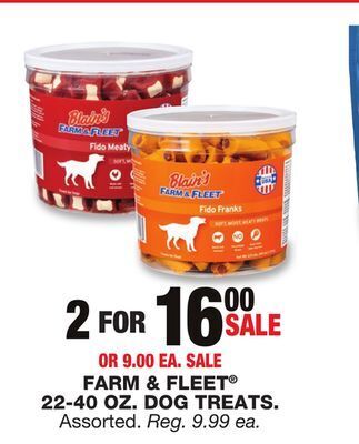 Blain's Farm & Fleet Farm & fleet 22-40 oz. dog treats offer