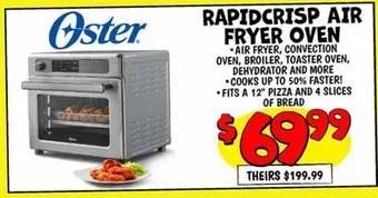 Ollie's Oster rapidcrisp air fryer oven offer