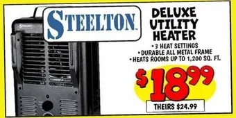 Ollie's Steelton deluxe utility heater offer
