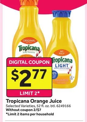 Stop&Shop Tropicana orange juice offer