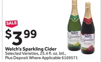 Stop&Shop Welch's sparkling cider offer