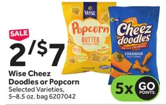 Stop&Shop Wise cheez doodles or popcorn offer