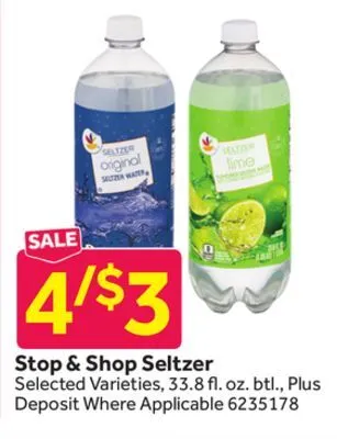 Stop&Shop Stop & shop seltzer offer