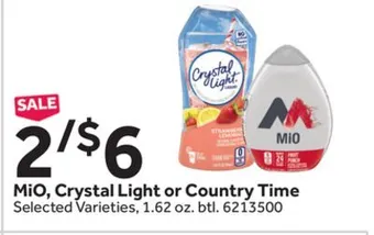 Stop&Shop Mio, crystal light or country time offer